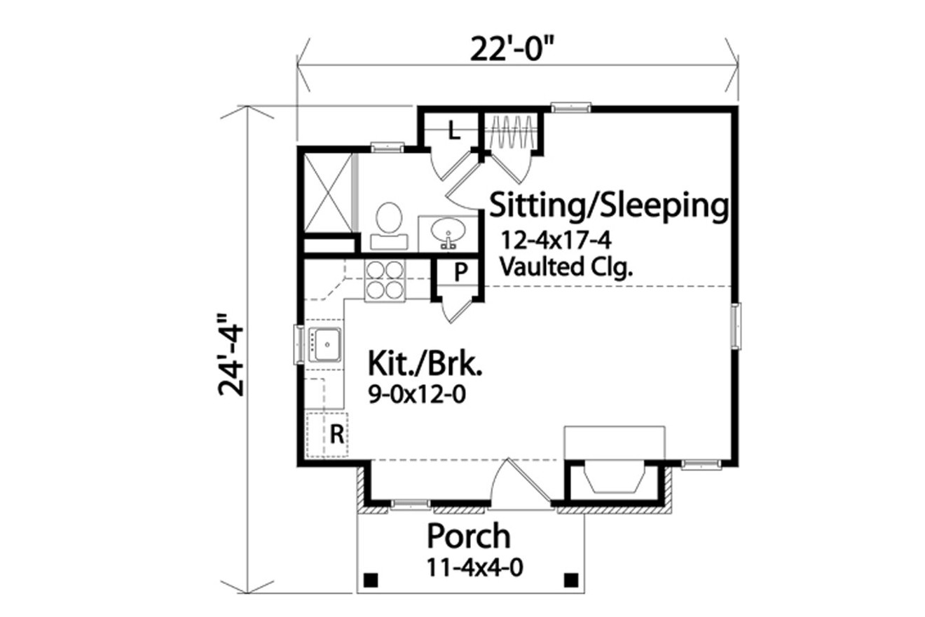 Cottage House Plan - 72625 - 1st Floor Plan