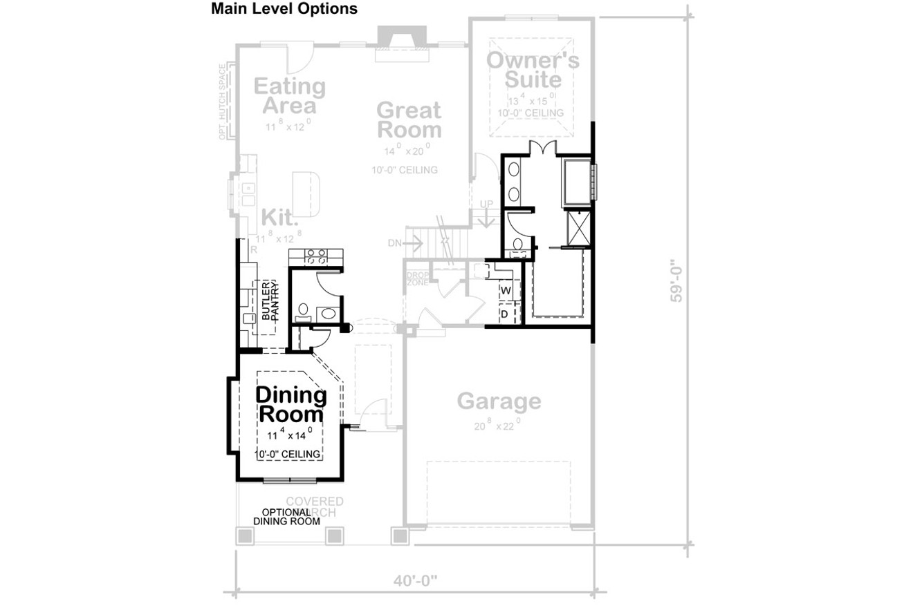 Cottage House Plan - Gretna Mills 72784 - Optional Floor Plan