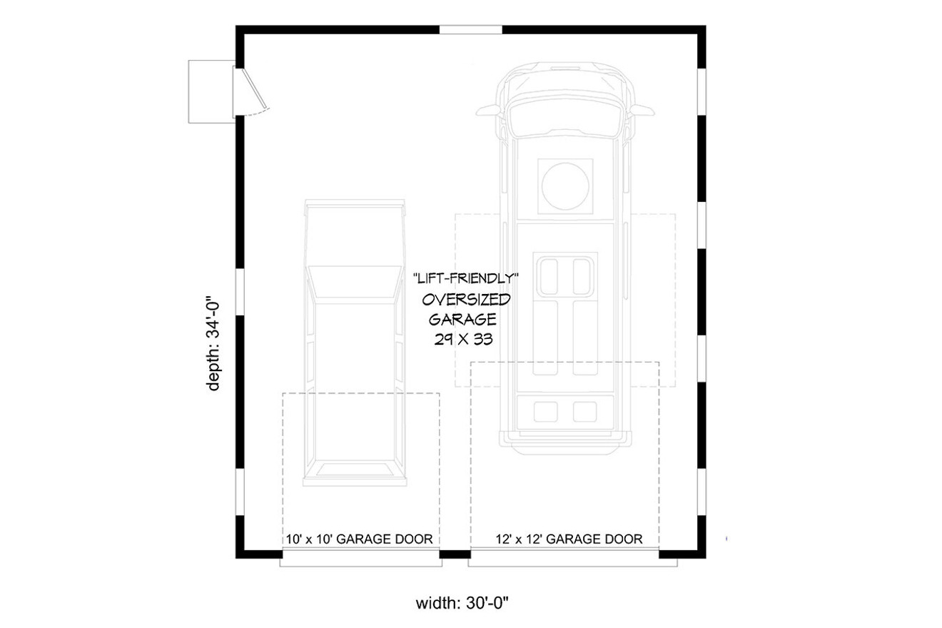 Contemporary House Plan - 72904 - 1st Floor Plan