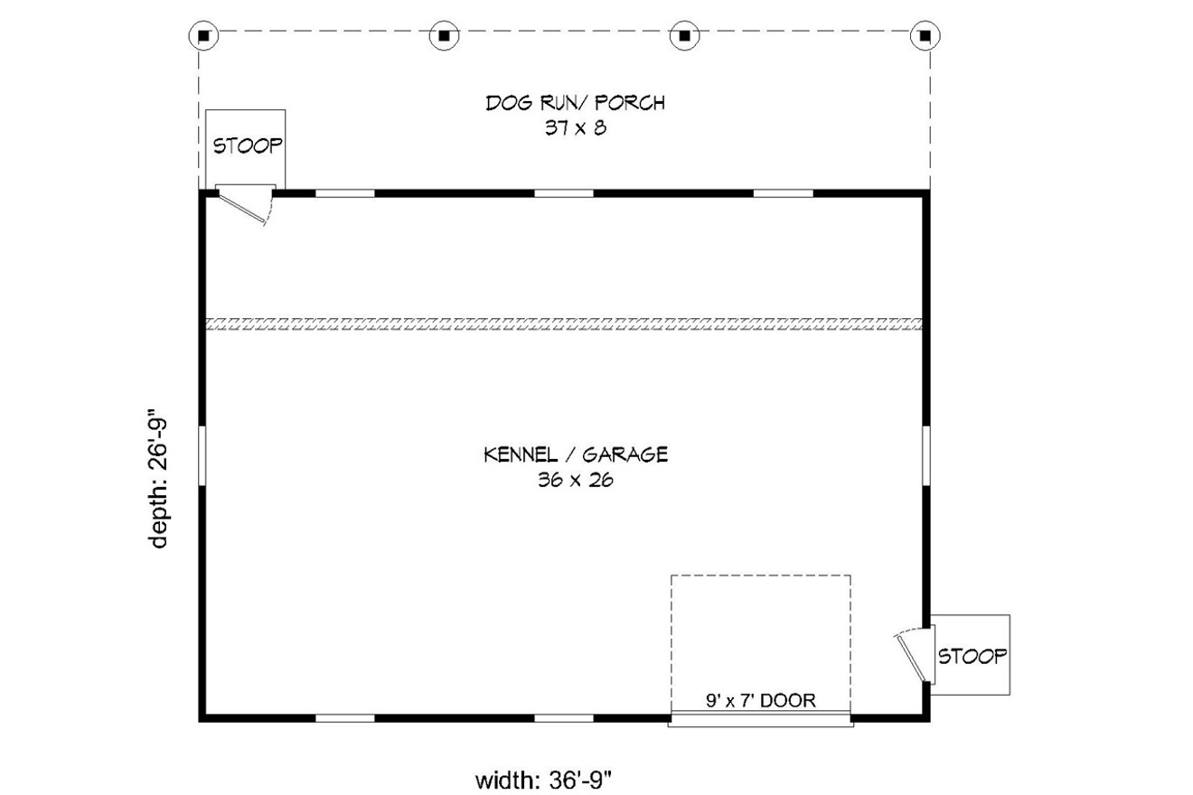 Traditional House Plan - Larrick Kennel 72975 - 1st Floor Plan