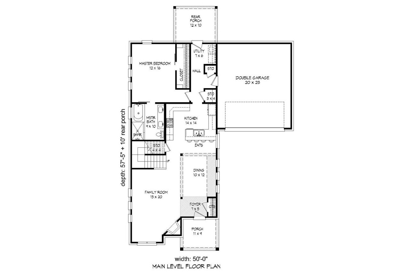 Classic House Plan - Brunswick Mill 73166 - 1st Floor Plan
