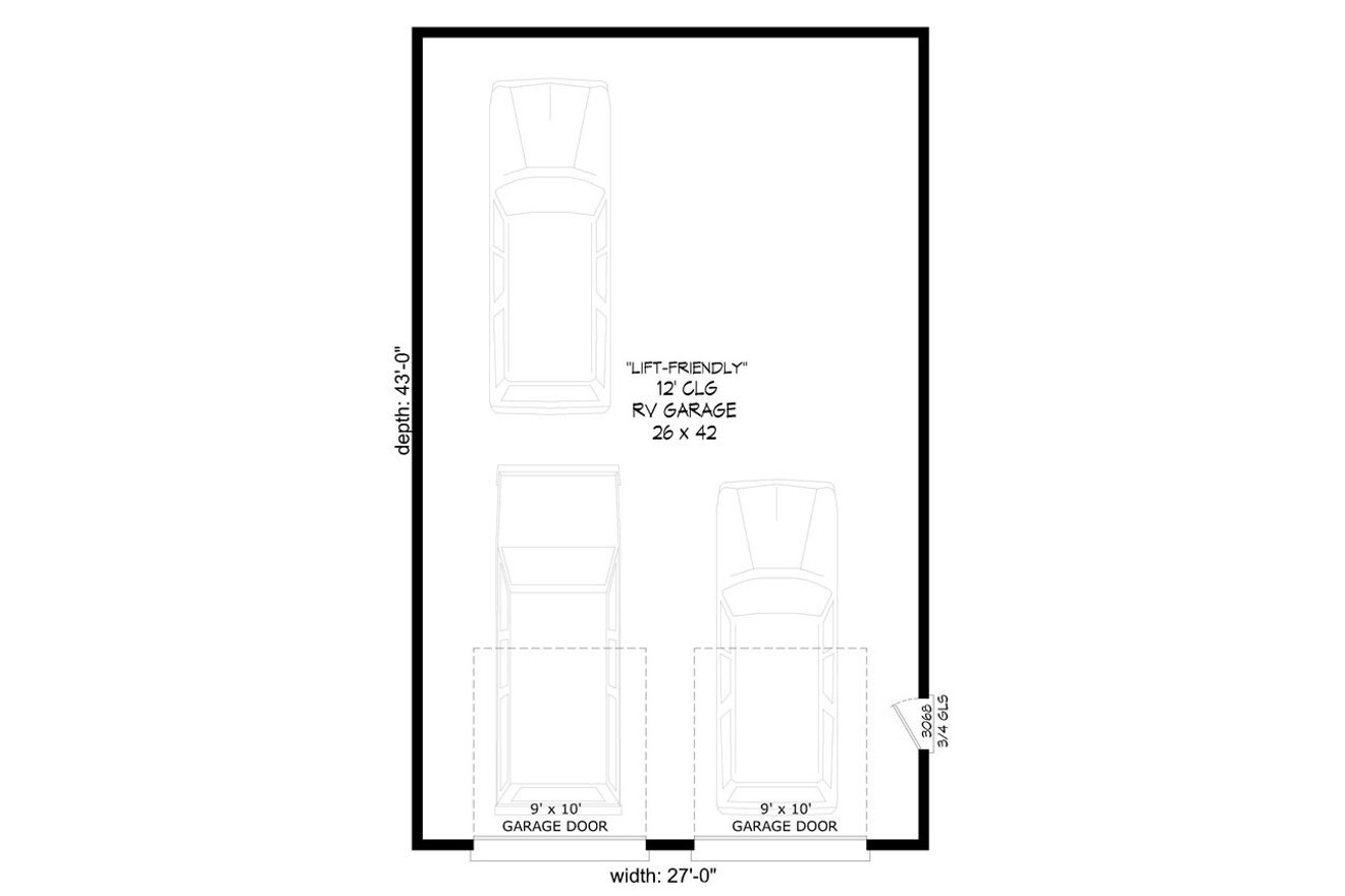 Craftsman House Plan - Oakridge 73582 - 1st Floor Plan