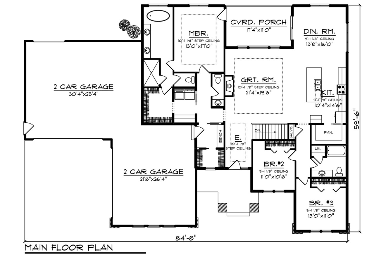 Tuscan House Plan - 73709 - 1st Floor Plan