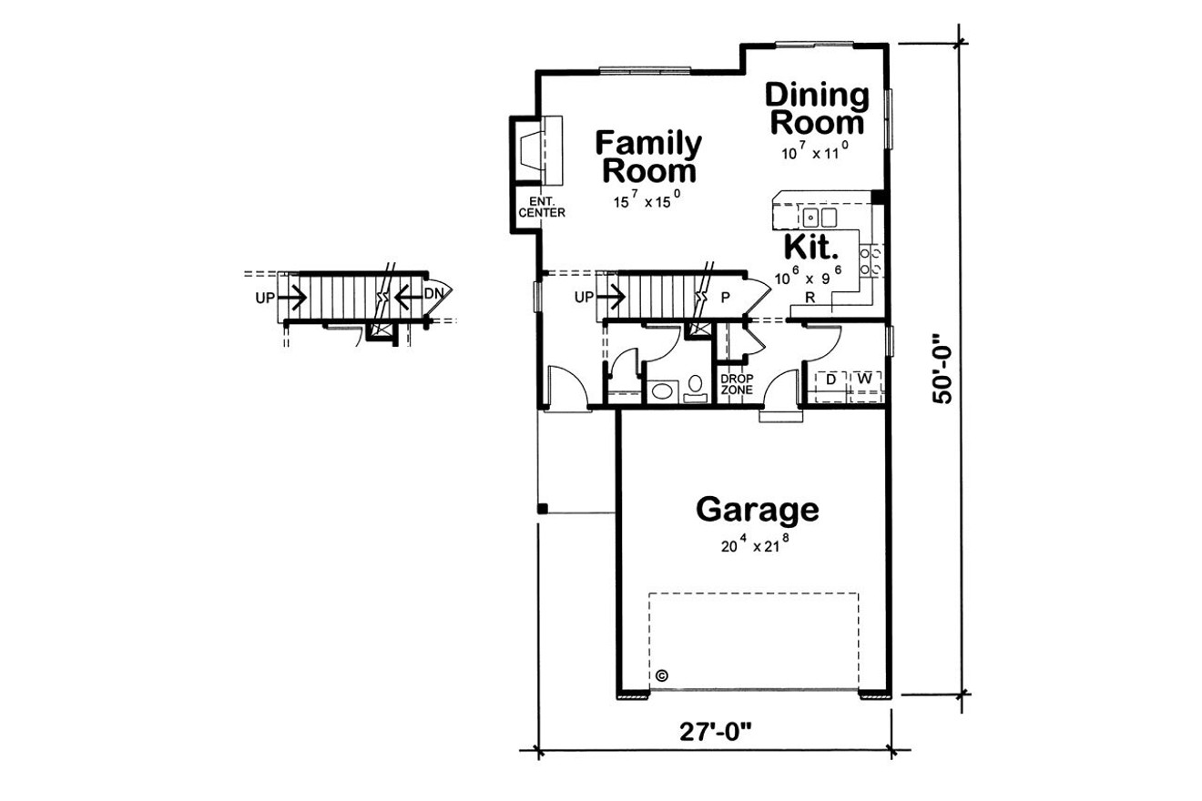 Traditional House Plan - Colbourne 73822 - 1st Floor Plan