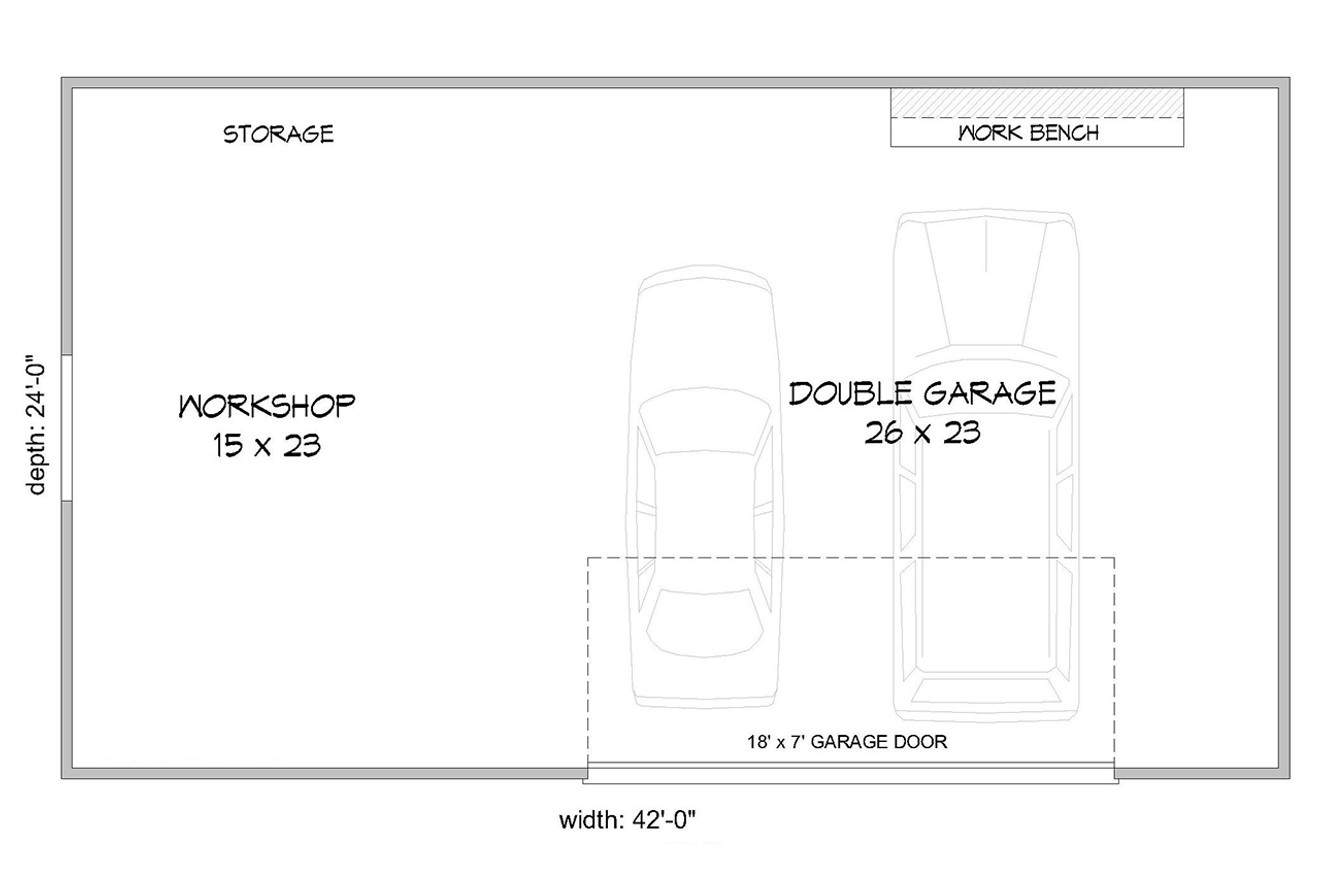 Southwest House Plan - Doe Path 73887 - 1st Floor Plan