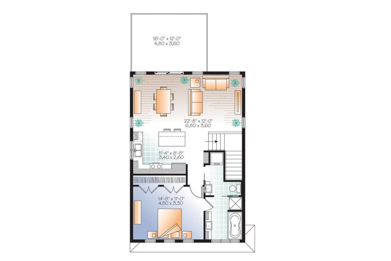 Contemporary House Plan - Mercer 73927 - 2nd Floor Plan