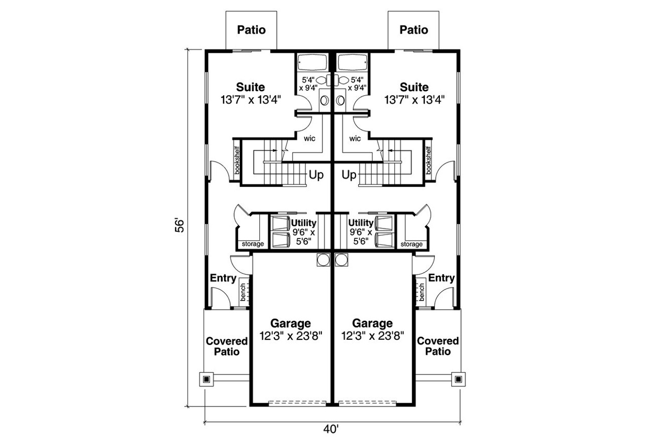Traditional House Plan - Durban 74349 - 1st Floor Plan