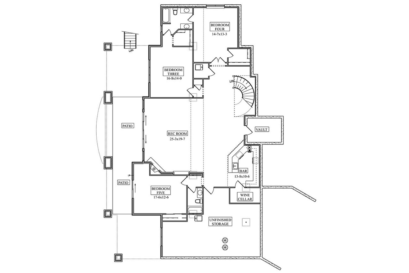 Secondary Image - Craftsman House Plan - Maple Valley 74609 - Basement Floor Plan
