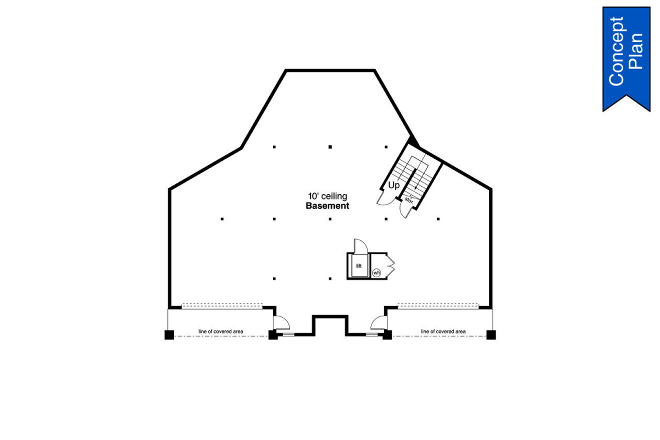 Southwest House Plan - Willakenzie 74882 - Basement Floor Plan
