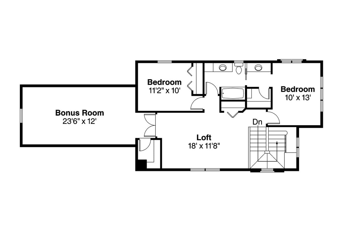 Secondary Image - Contemporary House Plan - Larkspur 75069 - 2nd Floor Plan