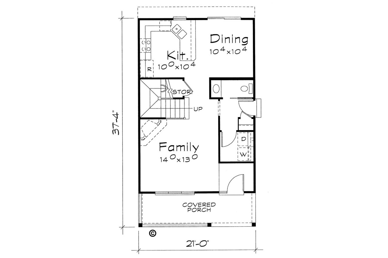 Traditional House Plan - Griffin 75429 - 1st Floor Plan