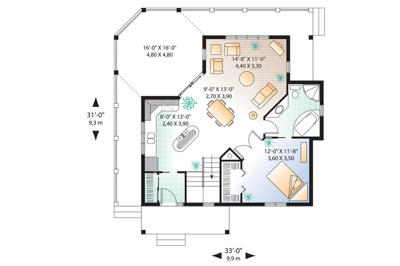Country House Plan - The Trail Seeker 75462 - 1st Floor Plan