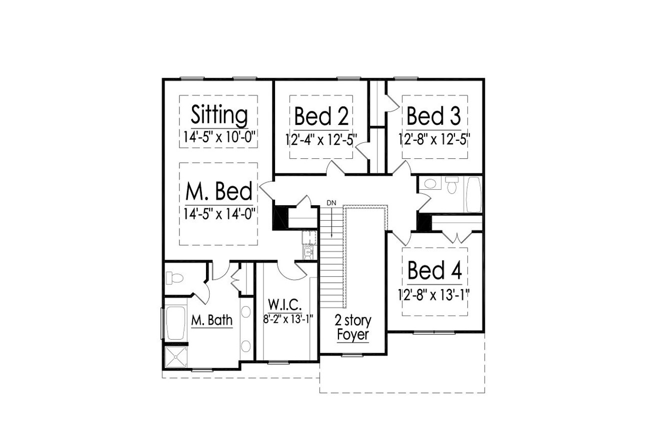 Secondary Image - Traditional House Plan - 75469 - 2nd Floor Plan