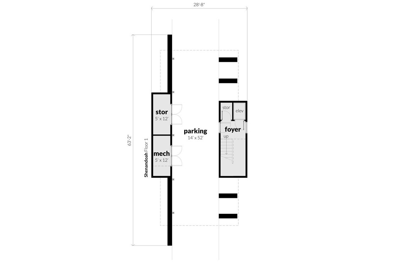 Contemporary House Plan - Shenandoah 76044 - 1st Floor Plan