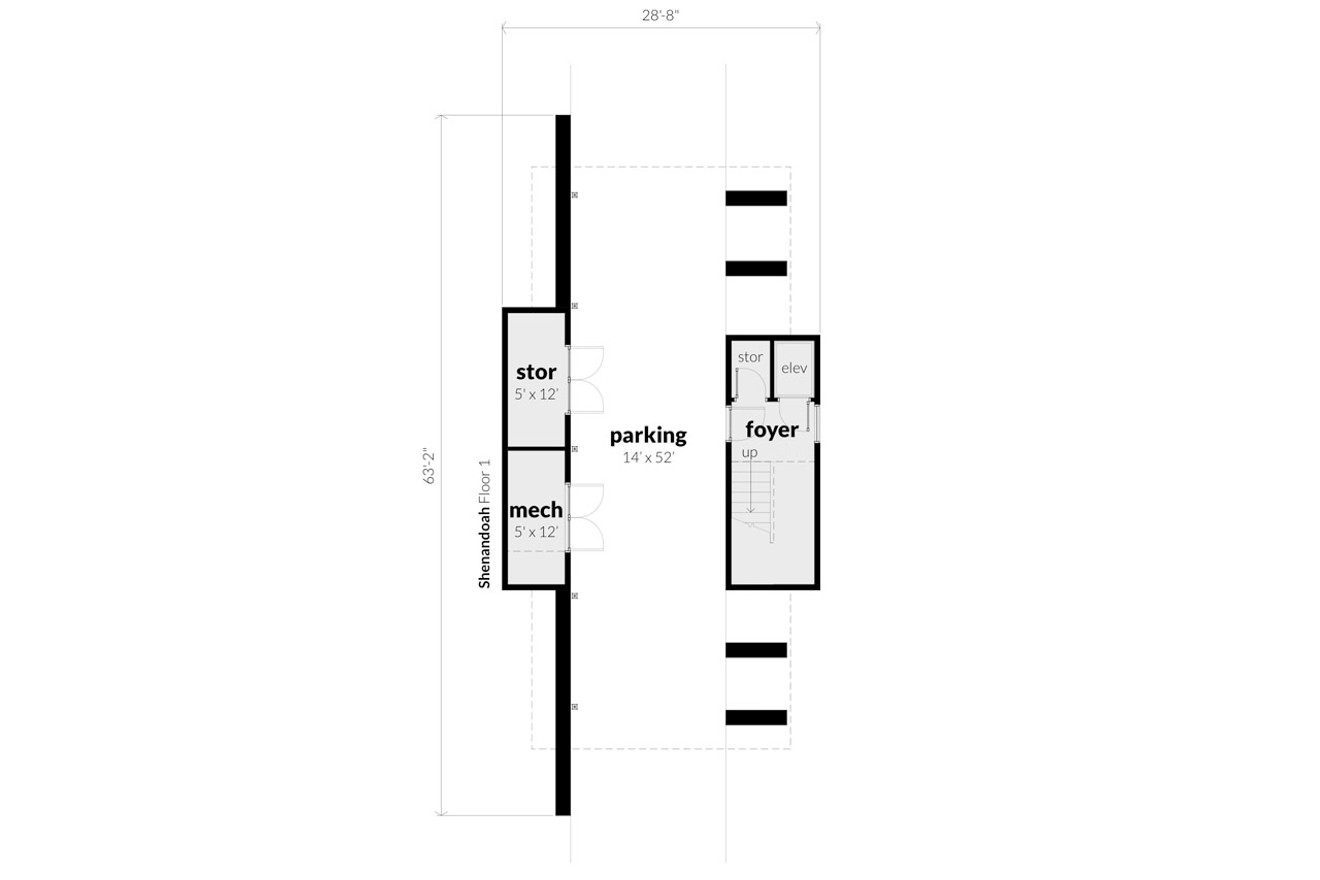 Contemporary House Plan - Shenandoah 76044 - 1st Floor Plan