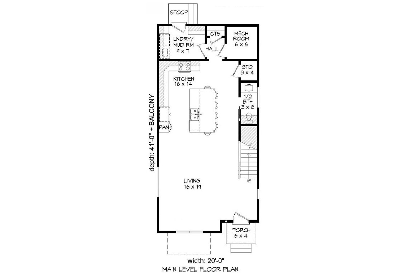 Modern House Plan - Shephard Deluxe II 76135 - 1st Floor Plan