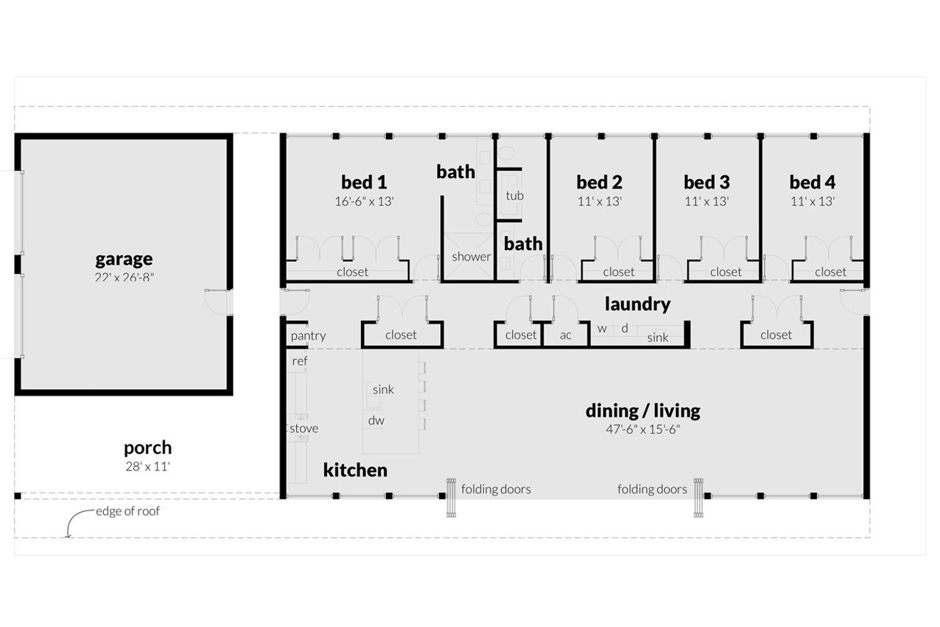 Modern House Plan - Spades 76227 - 1st Floor Plan