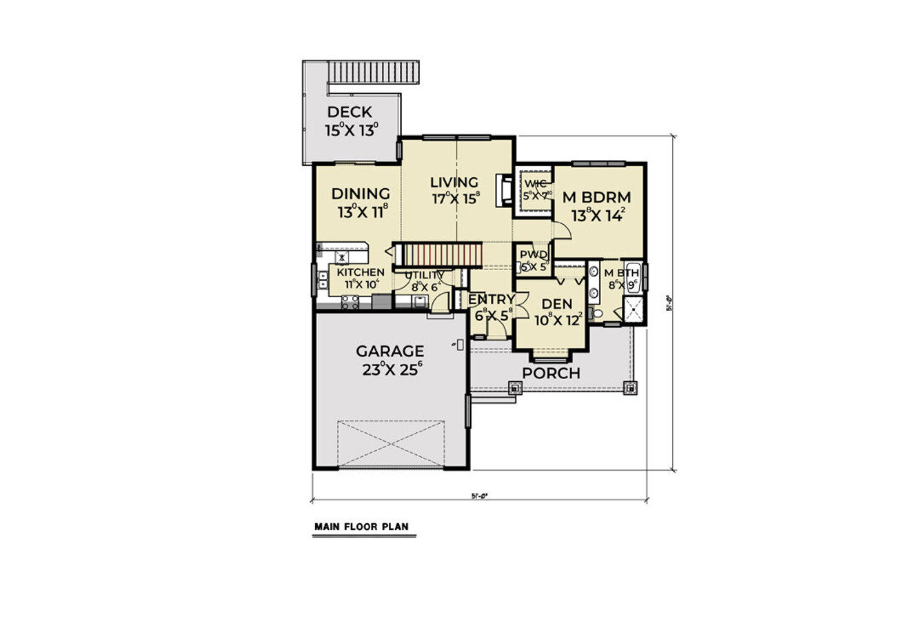 Craftsman House Plan - 76293 - 1st Floor Plan