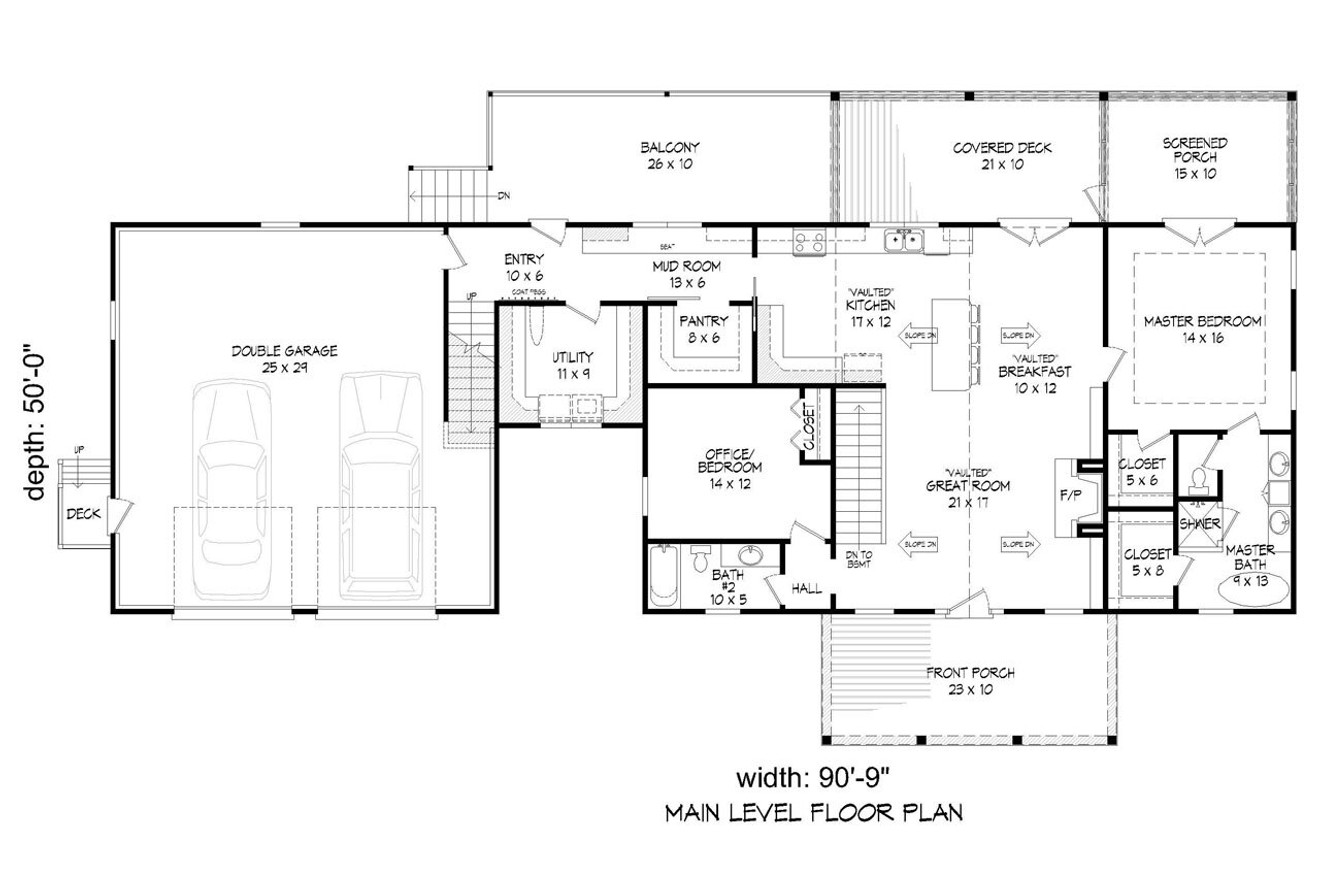 Farmhouse House Plan - Davis Farmhouse 76370 - 1st Floor Plan