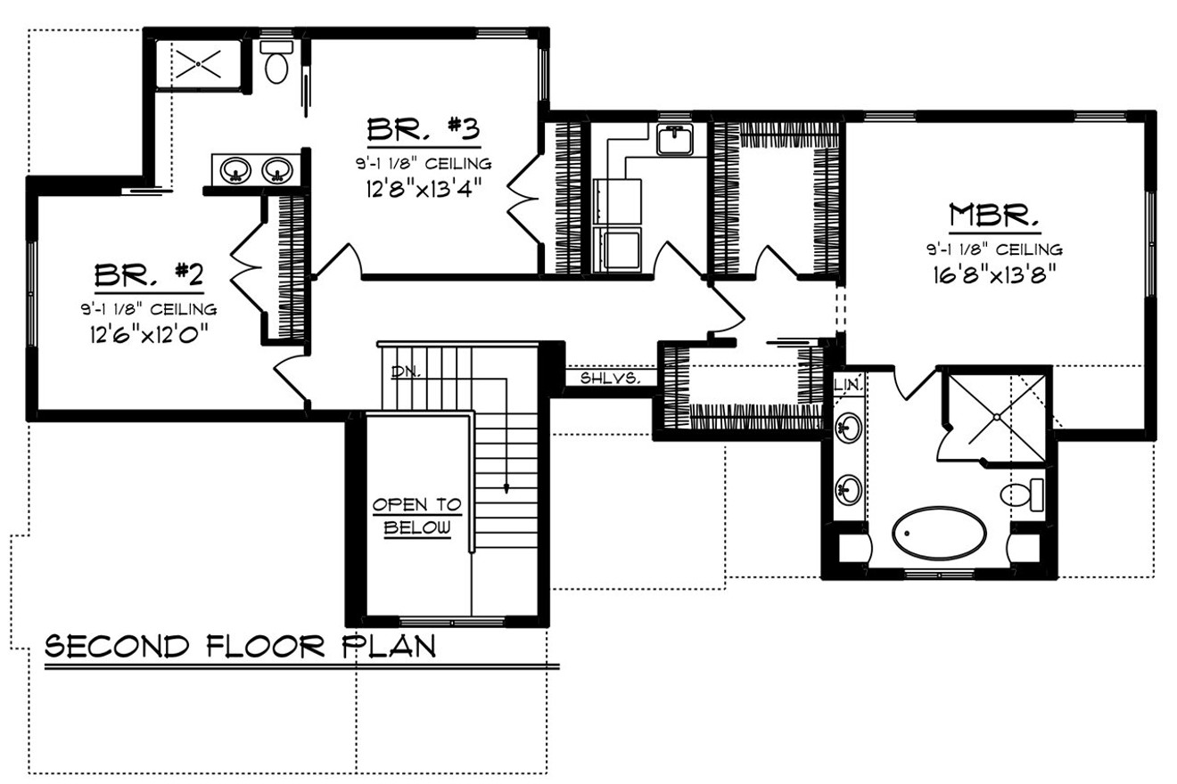Craftsman House Plan - 76430 - 2nd Floor Plan