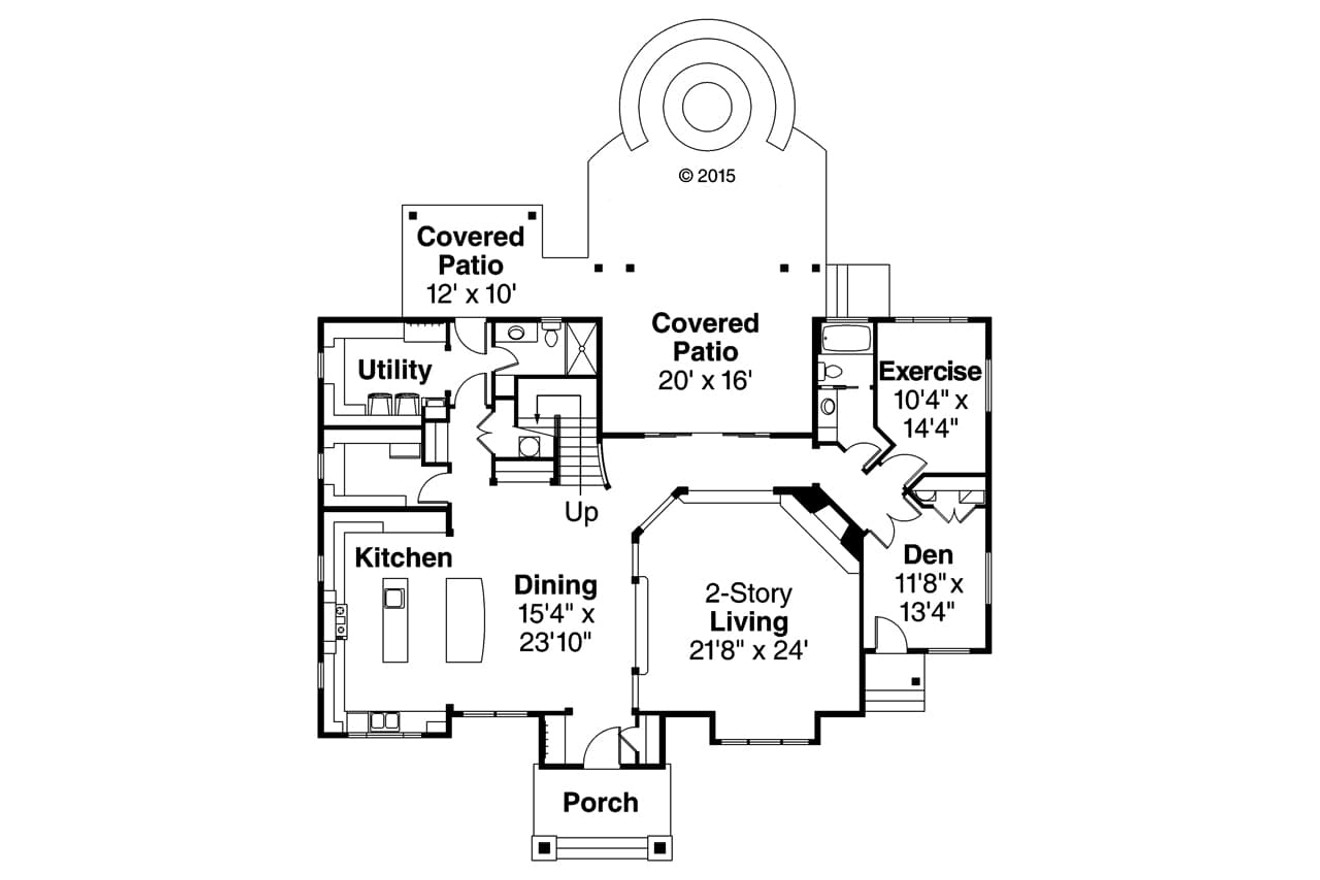 Lodge Style House Plan - Riverbank 76709 - 1st Floor Plan