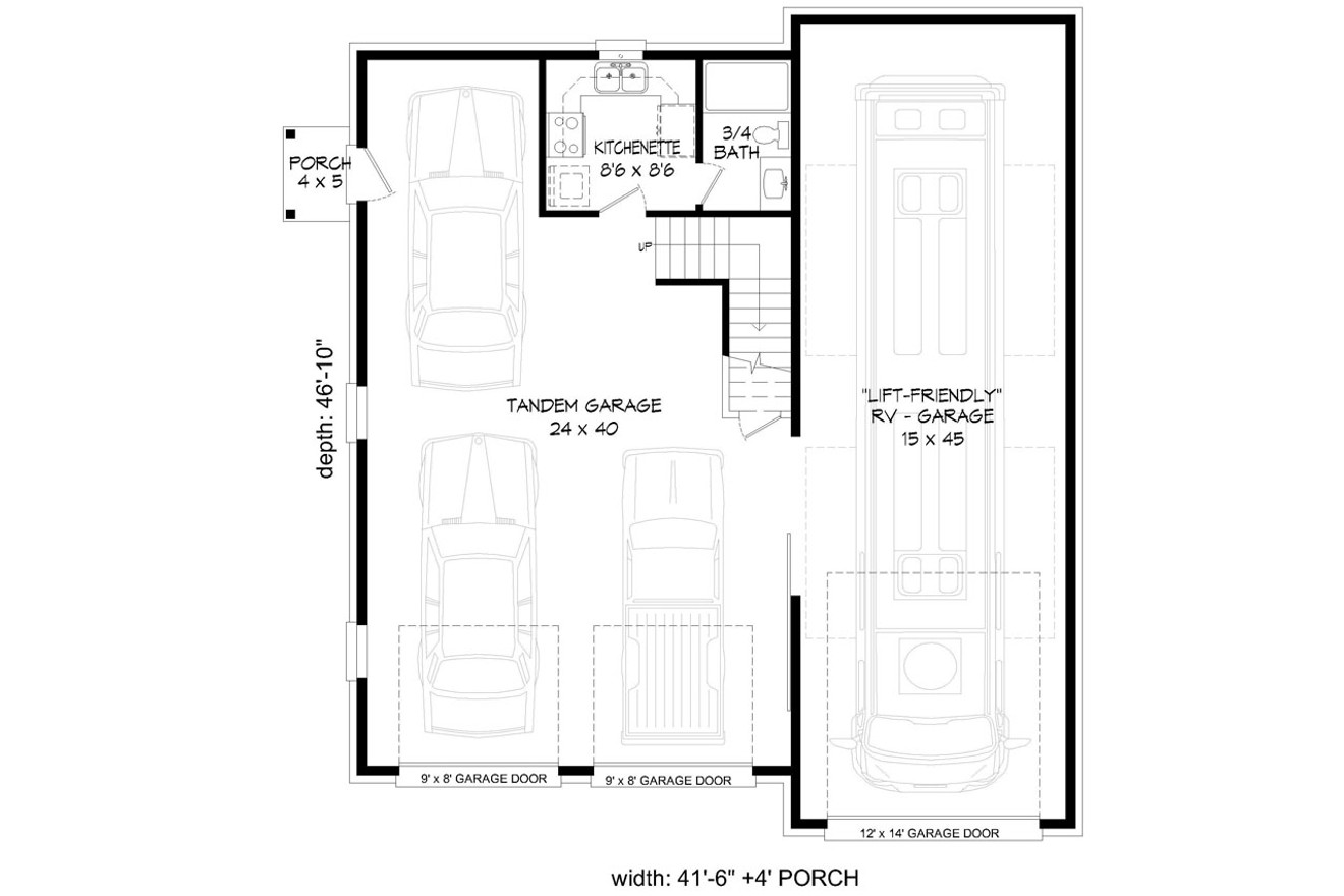 Classic House Plan - Lonoke 76950 - 1st Floor Plan