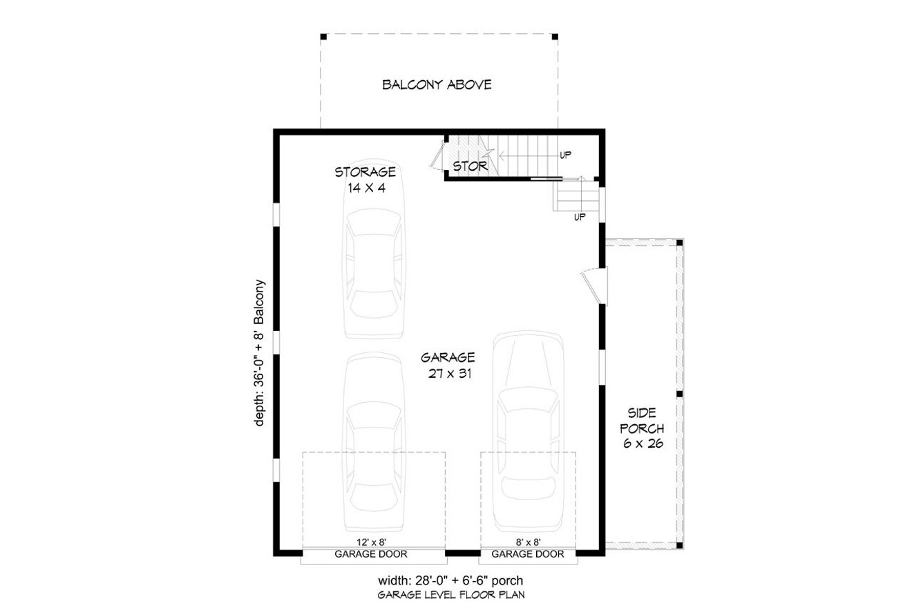 Craftsman House Plan - Valley View 77275 - 1st Floor Plan