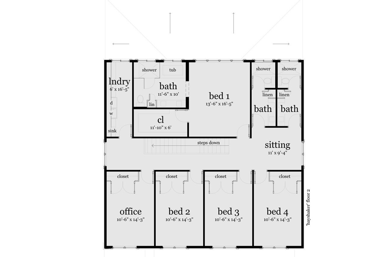 Farmhouse House Plan - Hayshaker 77457 - 2nd Floor Plan