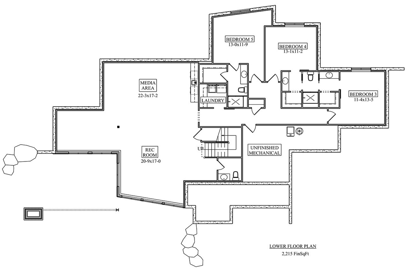 Contemporary House Plan - Clearwater 77503 - Basement Floor Plan