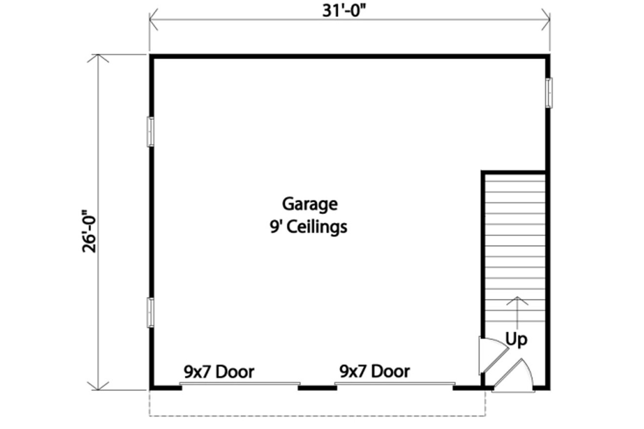 Traditional House Plan - 77504 - 1st Floor Plan