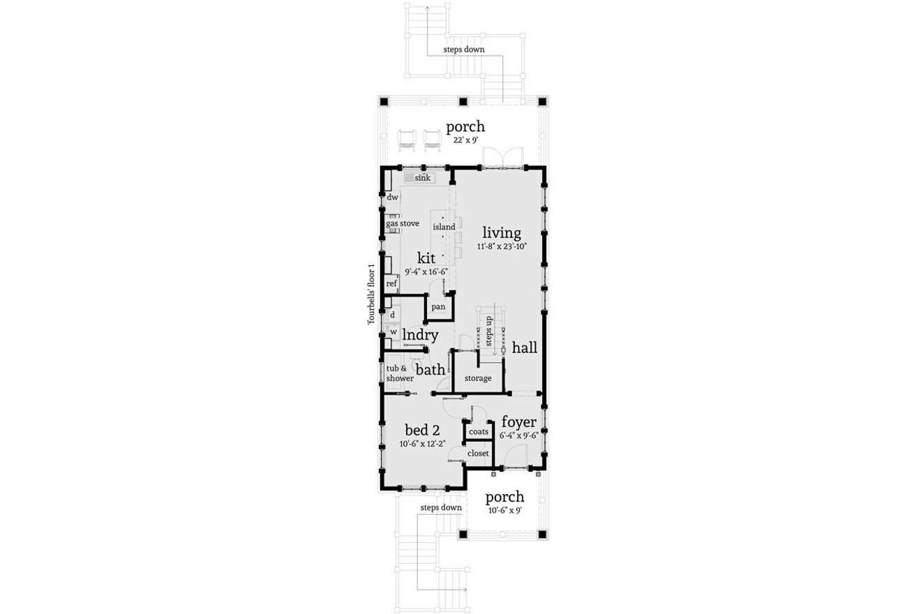 Cape Cod House Plan - Four Bells 77893 - 1st Floor Plan