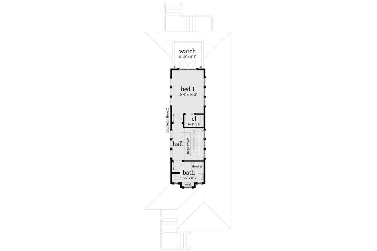 Secondary Image - Cape Cod House Plan - Four Bells 77893 - 2nd Floor Plan
