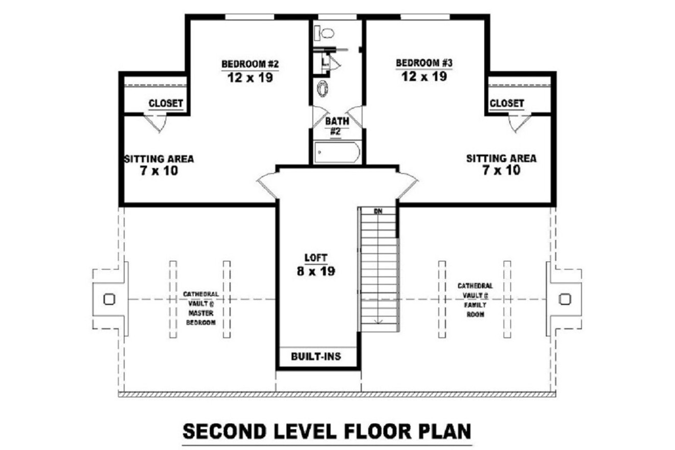 Secondary Image - Country House Plan - 77929 - 2nd Floor Plan