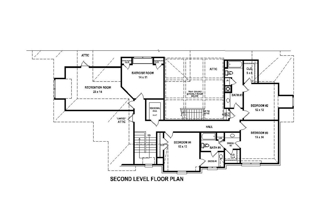 Secondary Image - European House Plan - 78098 - 2nd Floor Plan
