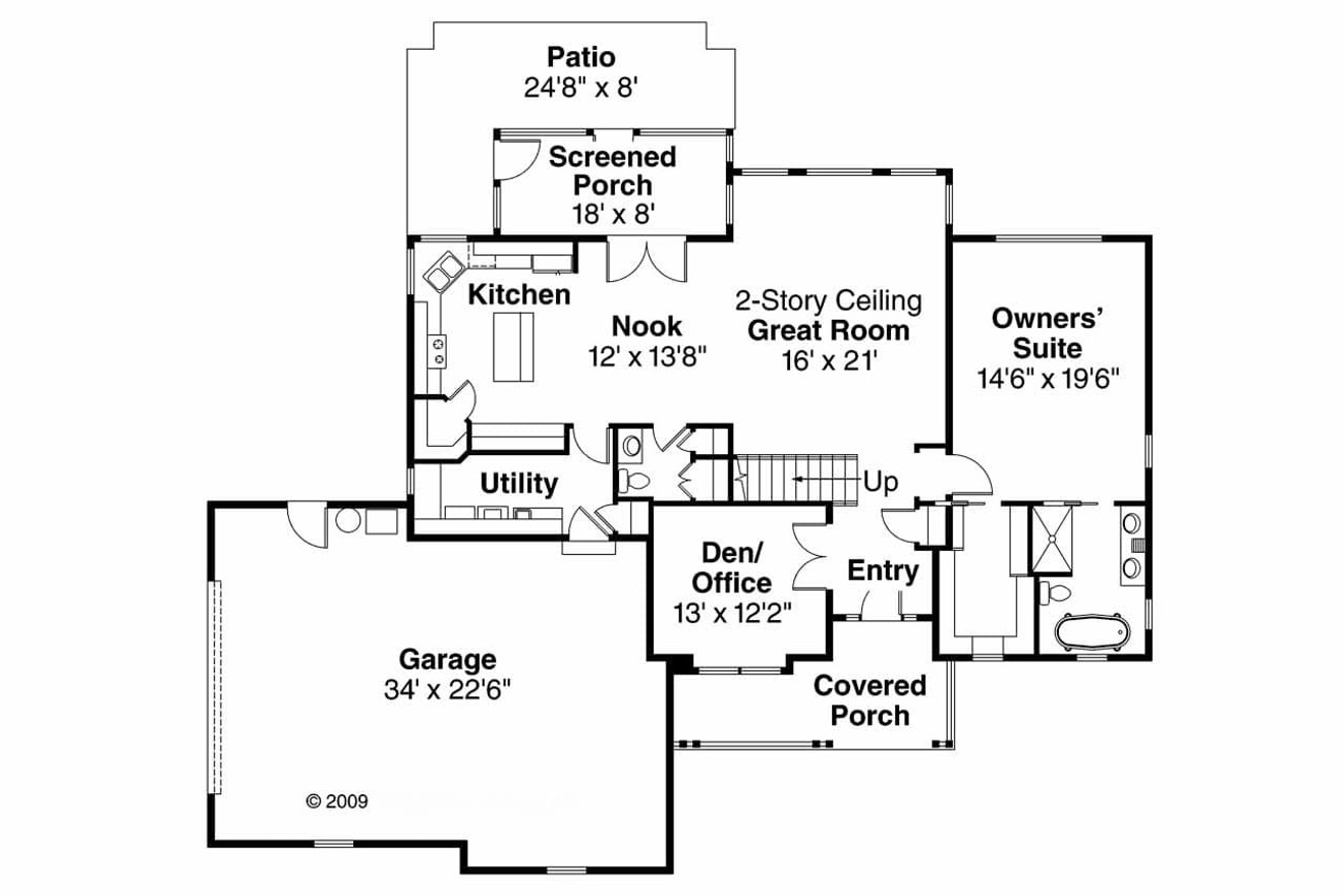 Country House Plan - Glendale 78141 - 1st Floor Plan