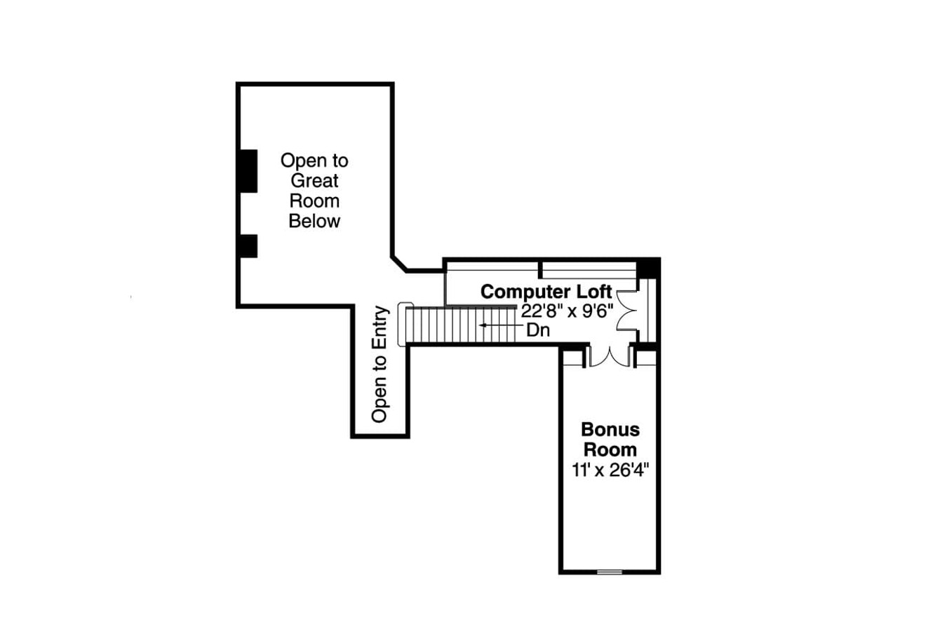 Secondary Image - Country House Plan - Springheart 78149 - 2nd Floor Plan