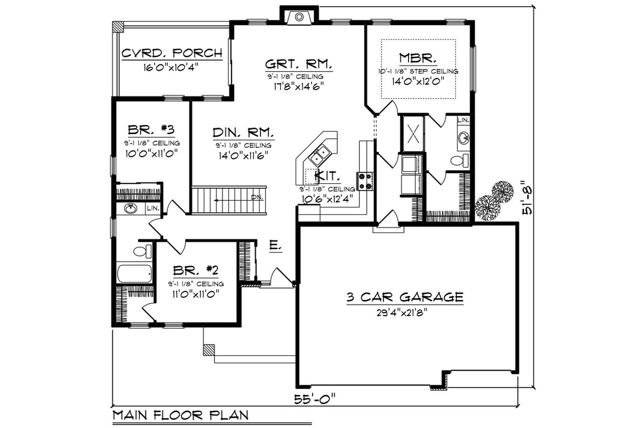 Contemporary House Plan - 78225 - 1st Floor Plan