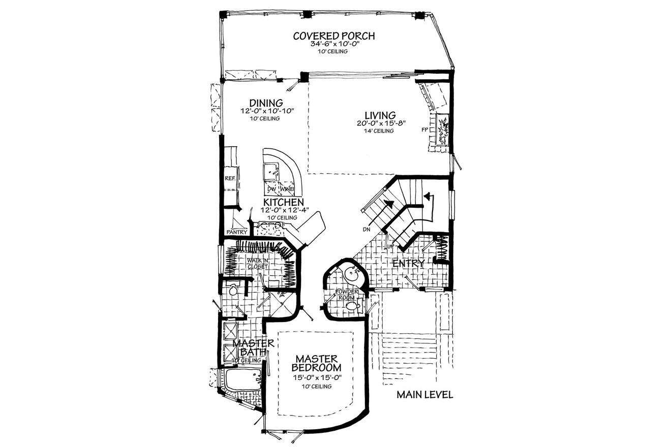 Contemporary House Plan - Highlands 78221 - 1st Floor Plan