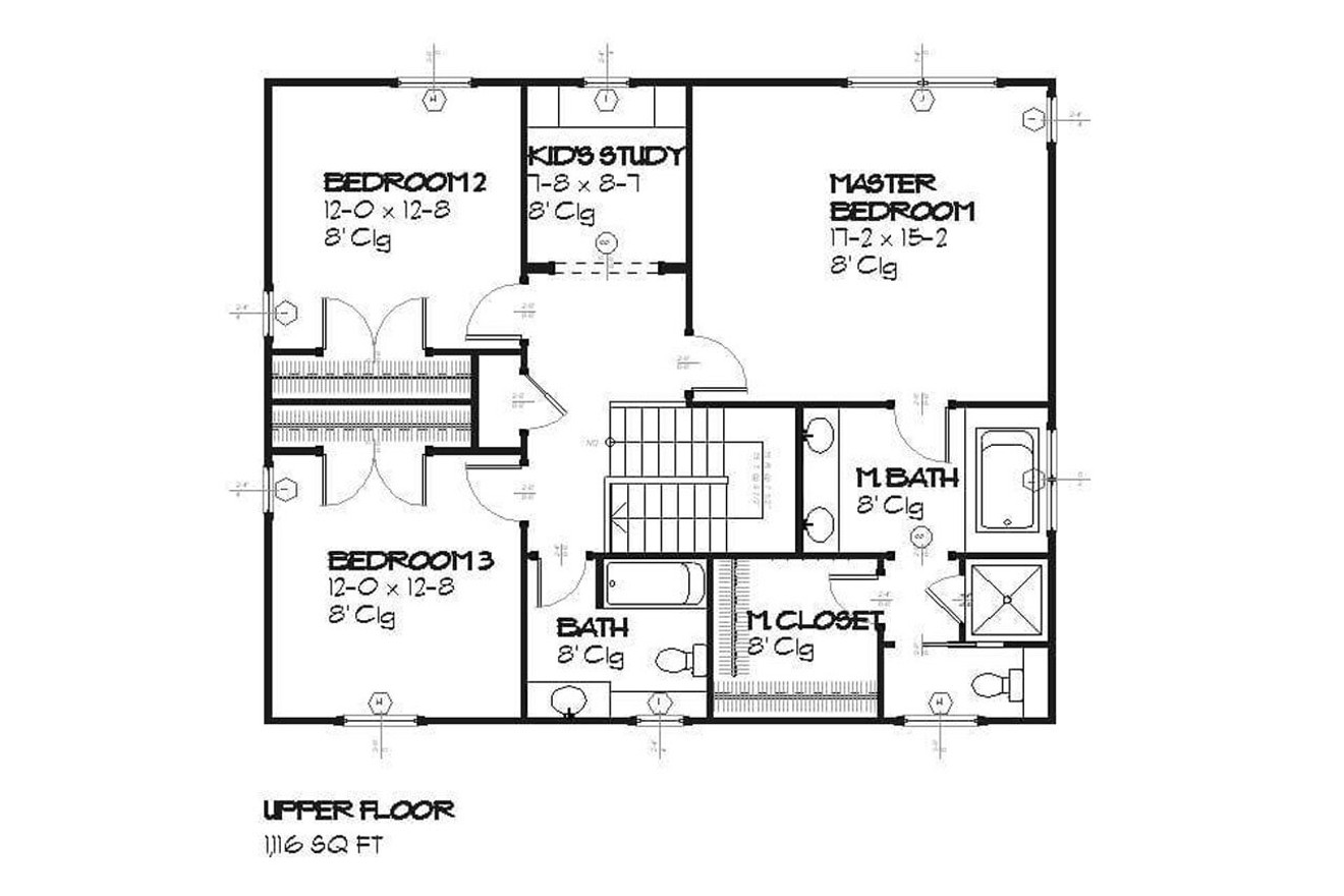 Secondary Image - Prairie House Plan - Deming 78317 - 2nd Floor Plan