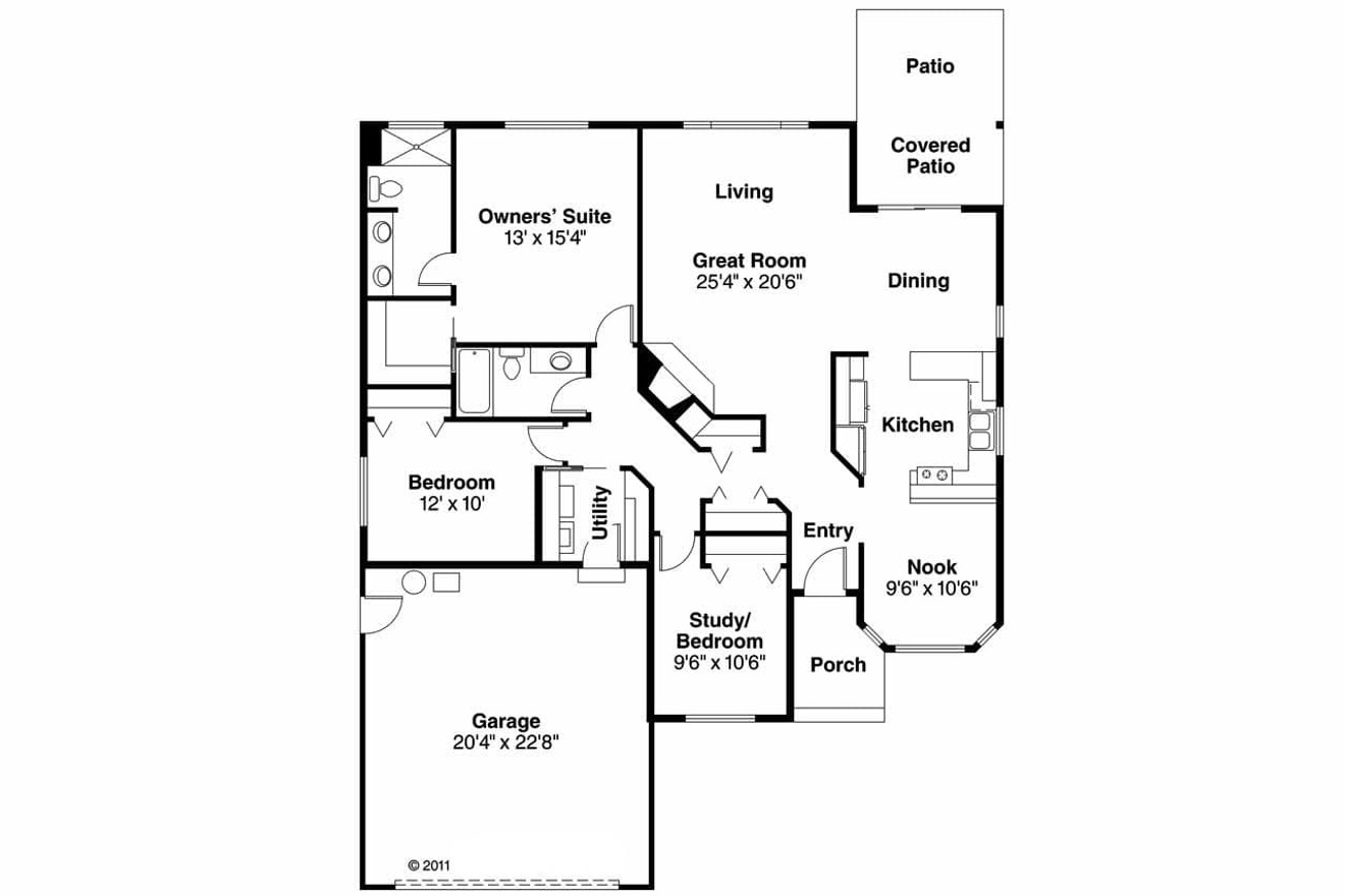 Traditional House Plan - Emory 78322 - 1st Floor Plan