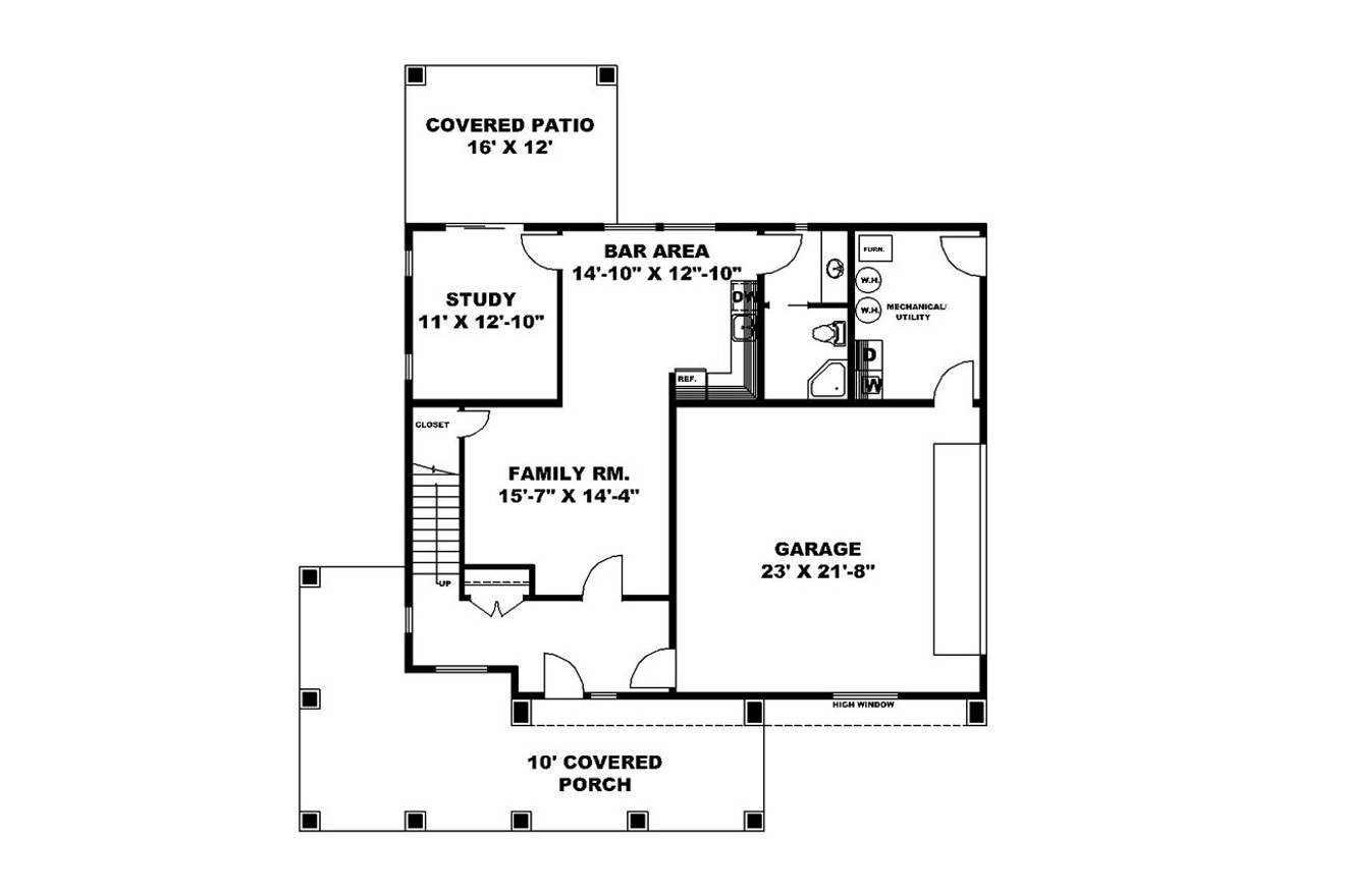 Contemporary House Plan - 78356 - 1st Floor Plan