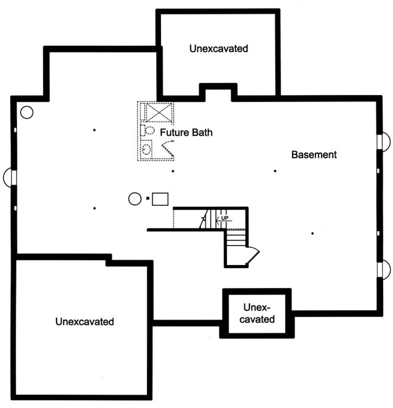 Tudor House Plan - Winslow 78491 - Basement Floor Plan