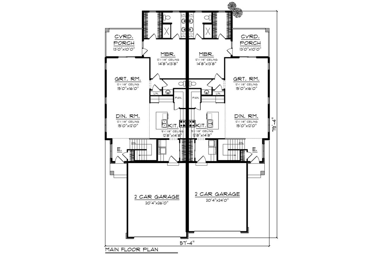 Modern House Plan - 78627 - 1st Floor Plan