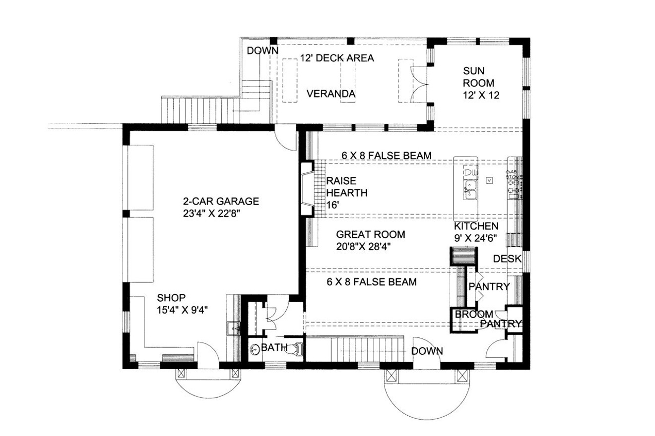 Southwest House Plan - 78900 - 1st Floor Plan