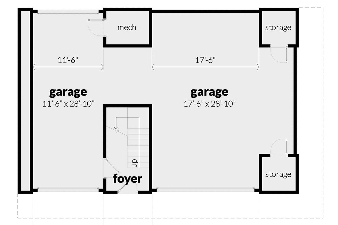 Contemporary House Plan - Fargo 78938 - 1st Floor Plan