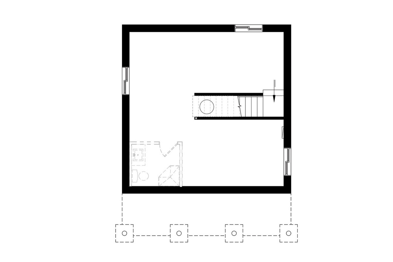 Secondary Image - Cottage House Plan - Great Escape 2 79021 - Basement Floor Plan