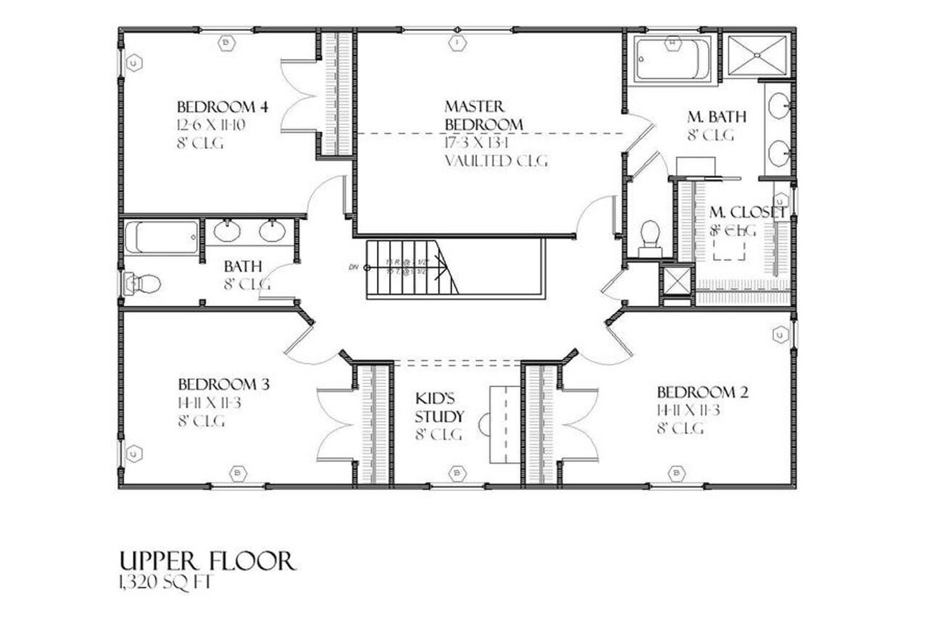 Secondary Image - Colonial House Plan - Rexford 79053 - 2nd Floor Plan