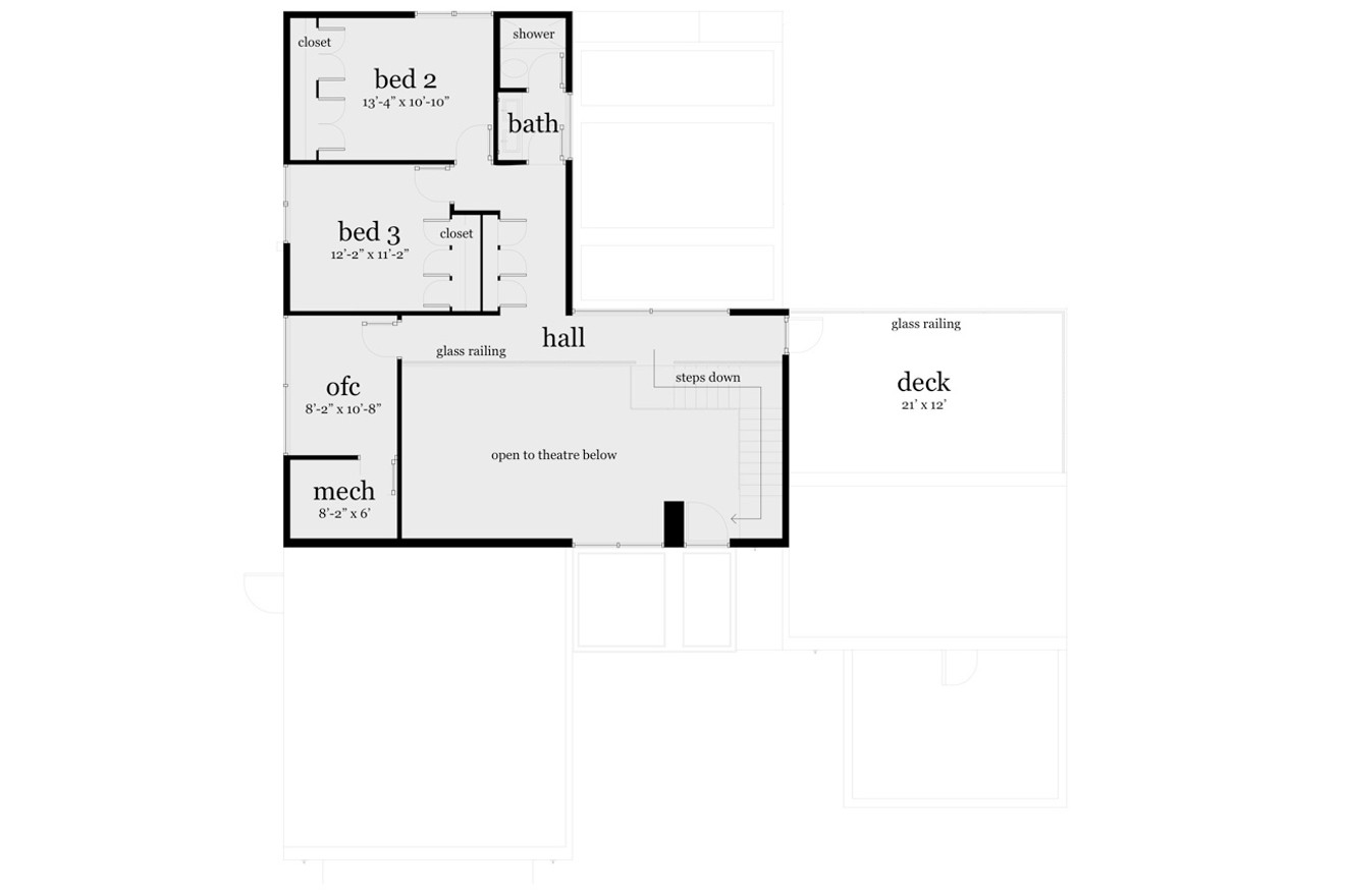 Secondary Image - Modern House Plan - Ganache 79250 - 2nd Floor Plan