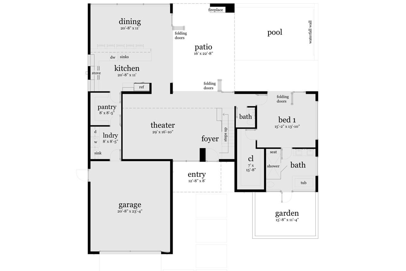 Modern House Plan - Ganache 79250 - 1st Floor Plan