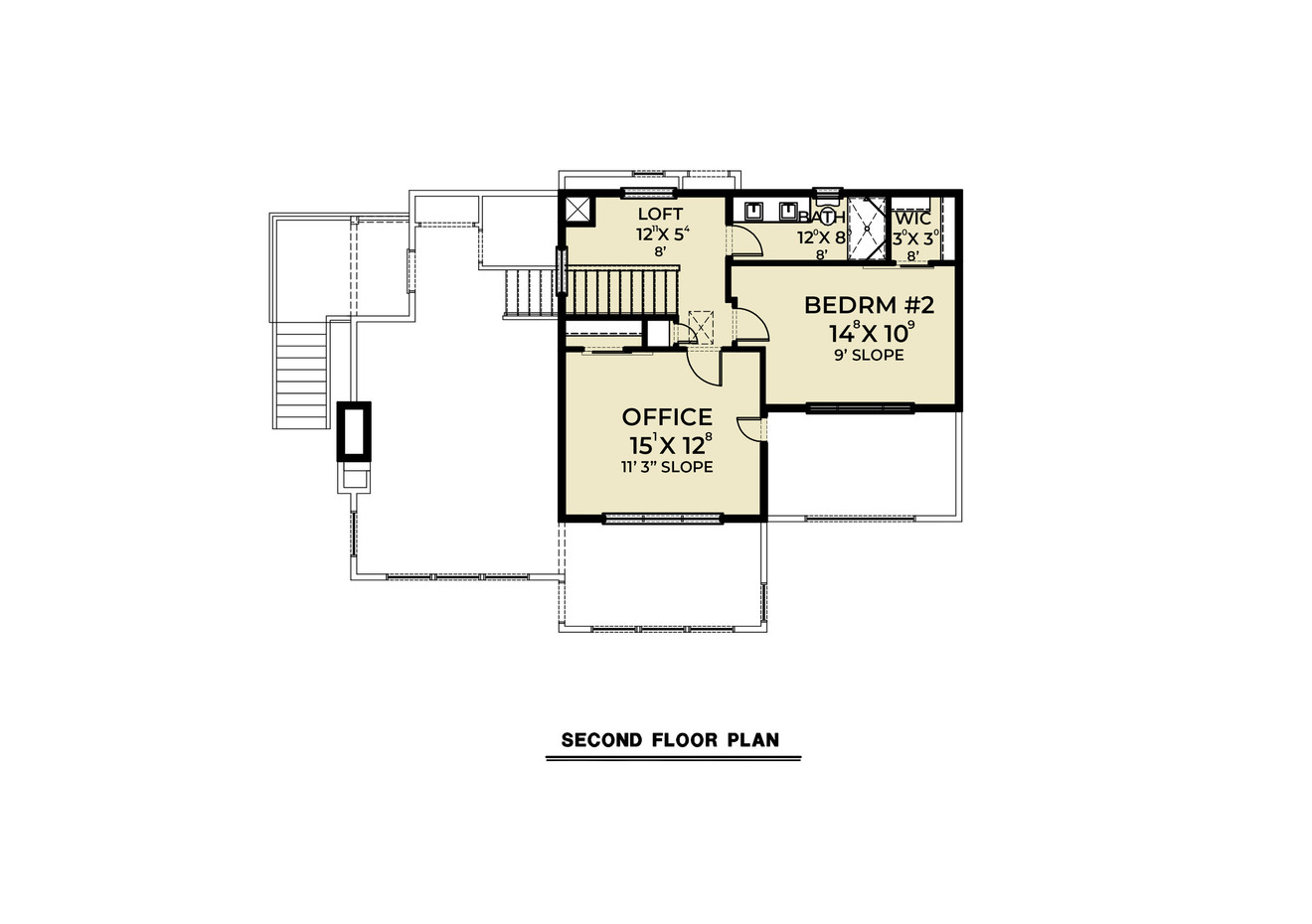 Secondary Image - Contemporary House Plan - 79242 - 2nd Floor Plan